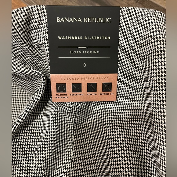 Banana Republic High Rise Sloan Leggings in Houndstooth Size 0 - Picture 2 of 6